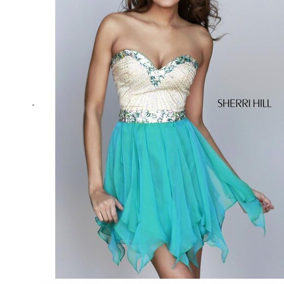 Sherri Hill Dresses & Skirts - Sherry Hill strapless embellished formal dress Style 1928 in Teal